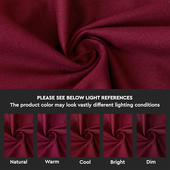 Encasa XO Throw Pillow Covers 12x20 in Set of 2 Rich Maroon | No Inserts | Cotton Pillow Covers for Living Room, Bed, Sofa, Couch | Decorative Cushion Covers with Improved Zipper