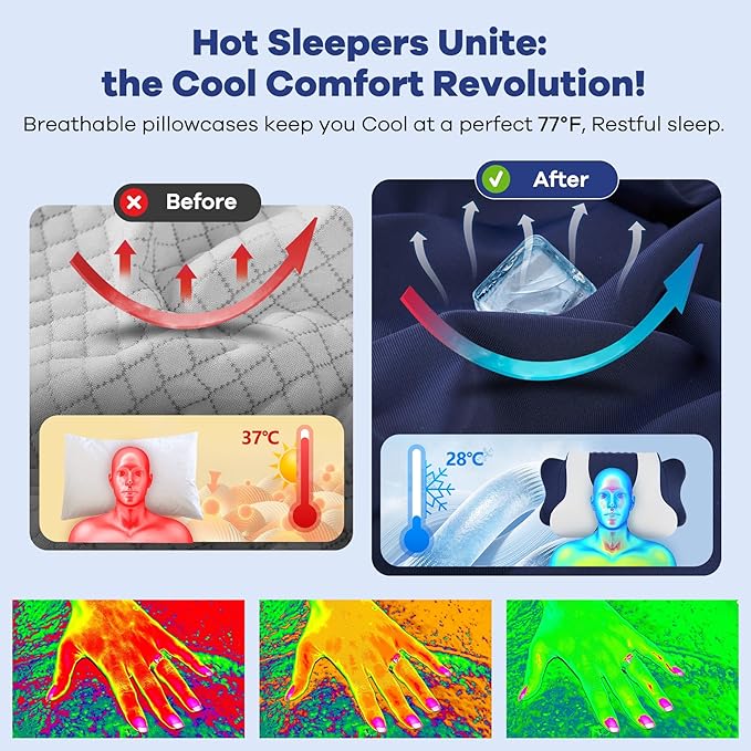 Cervical Neck Pillow for Pain Relief,Cervical Pillow with Memory Foam Ergonomic Pillows with Dual Heights for Back,Stomach and Side Sleepers Kids' Floor Pillows Cushions (Blue, Standard 26"×15")