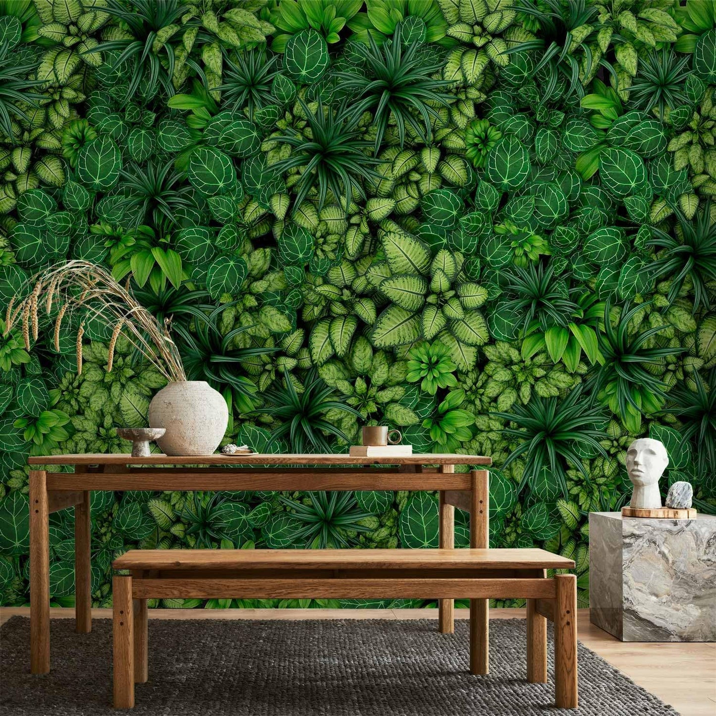 artgeist Premium Wall Mural Plants 177x124 in - XXL Non-Woven Wallpaper Fleece Wall Decor Photo Print Picture Image Design Nature Botanics Tropical Leaves b-B-0601-a-a
