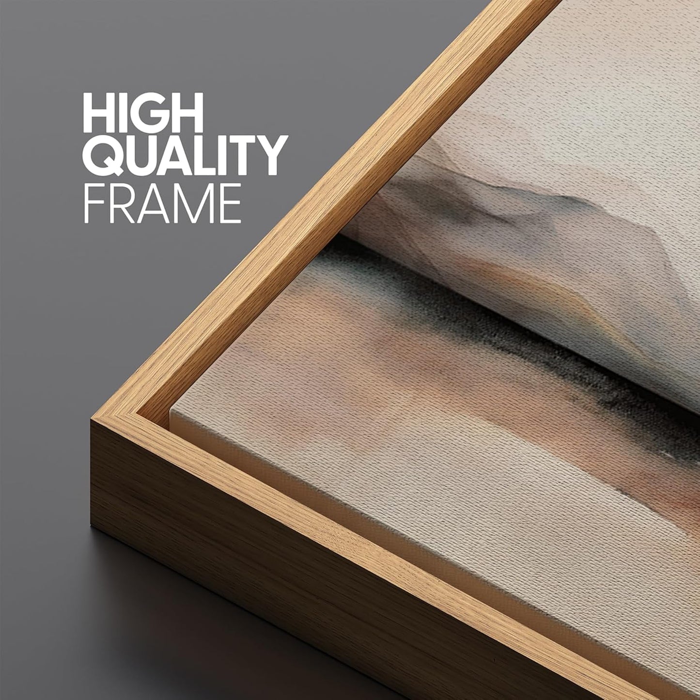 MUDECOR Extra Large Framed Canvas Print Wall Art Abstract Mountain Hues Modern Minimalist Landscape Antique Retro Fine Art Illustrations Decorative Colorful for Bedroom - 60"x30"