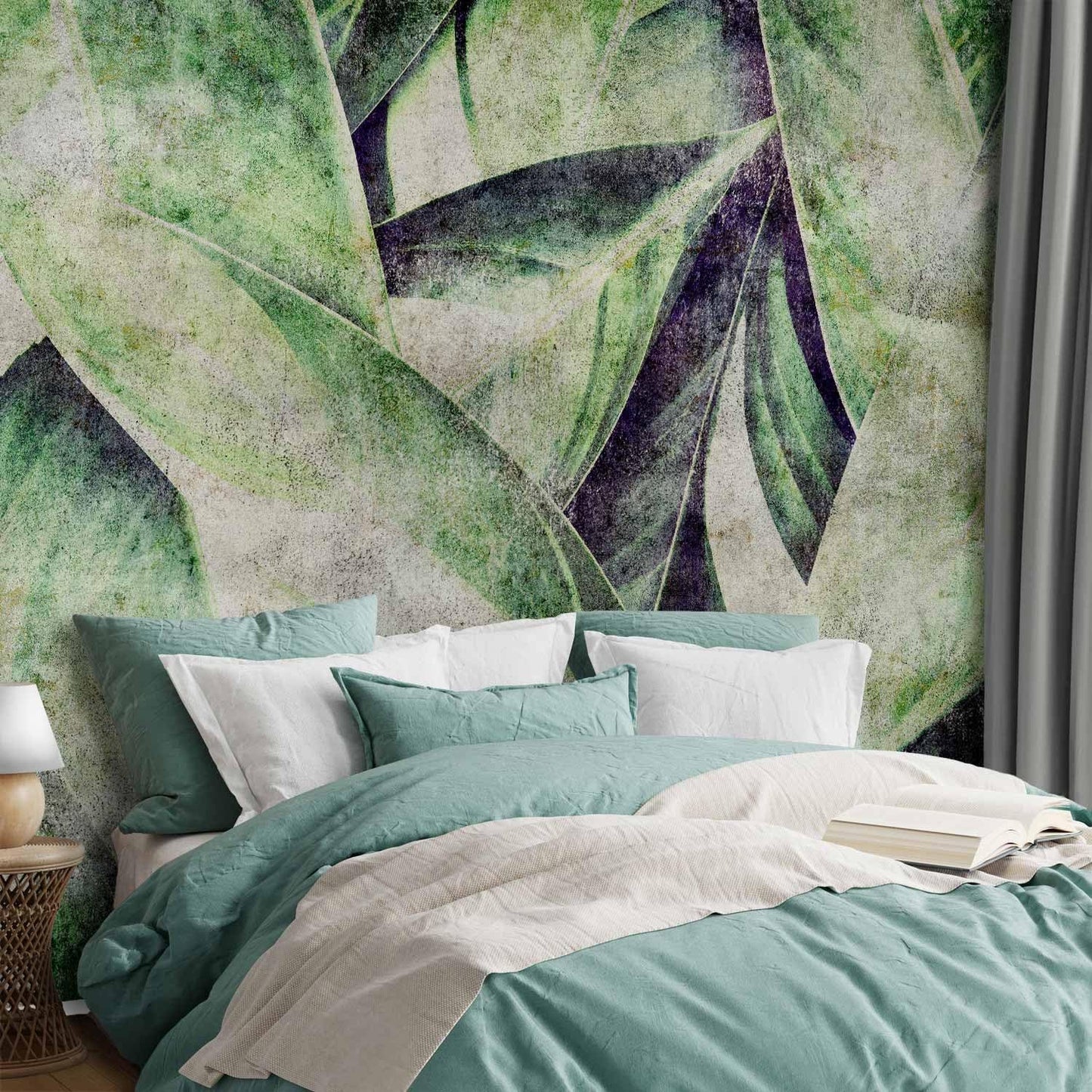 artgeist Wall Mural Tropical Leaves 98x69 in - XXL Non-Woven Wallpaper Fleece Wall Decor Photo Print Picture Image Design Jungle Nature Botanical b-C-0844-a-a
