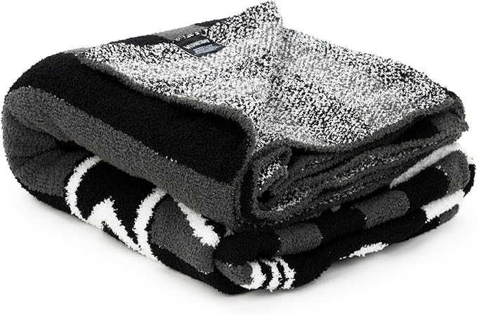 Jay Franco Plush Throw Blanket – Soft & Fuzzy 50x60 Inch Throw for Couch or Bed – Cozy Home Décor for Living Room & Bedroom, Black - Wednesday