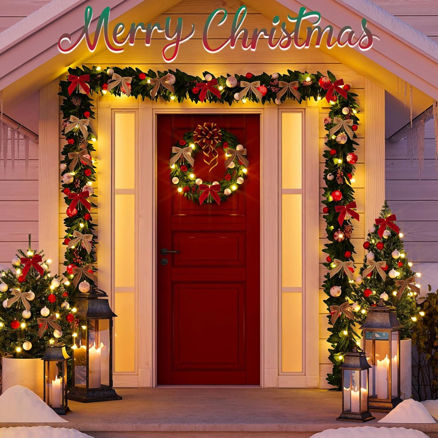 Red Velvet Bows for Christmas Tree Decorations, 24 Pcs Premium Velvet Ribbon Bows, Christmas Tree Ornaments for Xmas Wreaths, Gift Toppers & Holiday Home Decor(1" Width, 3.5x3.5 Inch)