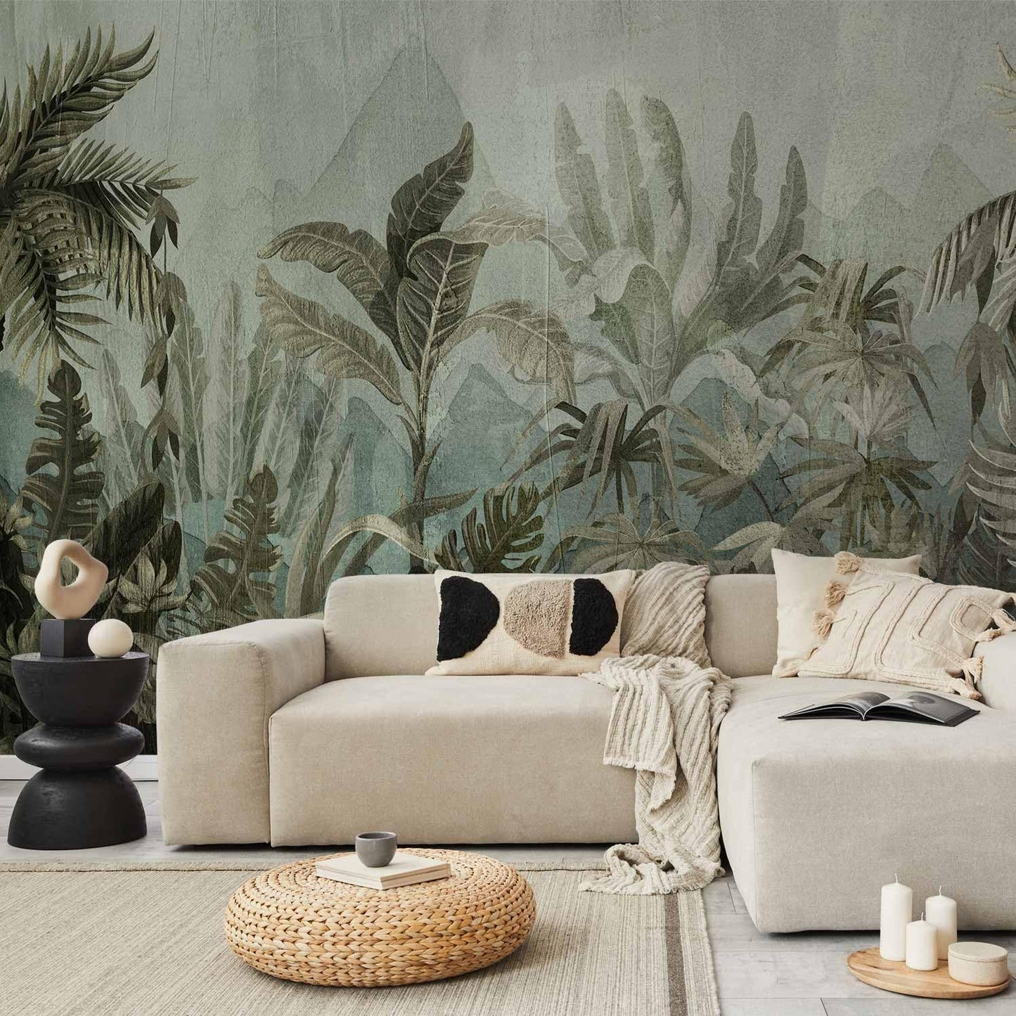 artgeist Wall Mural Leaves 79x55 in - XXL Non-Woven Wallpaper Fleece Wall Decor Photo Print Picture Image Design Nature Botanical Plants Palm Abstract b-C-0854-a-a