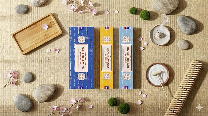 Satya Sai Baba Nag Champa Agarbatti, 250gms Hand Rolled Fine Quality Incense Sticks for Purification, Relaxation, Positivity, Yoga, Meditation (NC250 Pack of 3 -Divine)