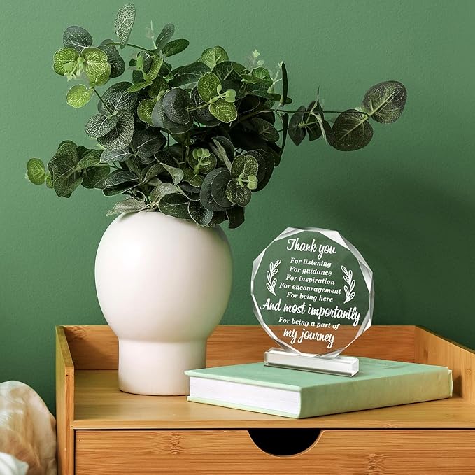 Yinder Thank You Gifts for Women Appreciation Gifts for Coworker Employee Nurse Teacher Leader Boss Inspirational Quotes Acrylic Desk Decor for Home Office Farewell Retirement