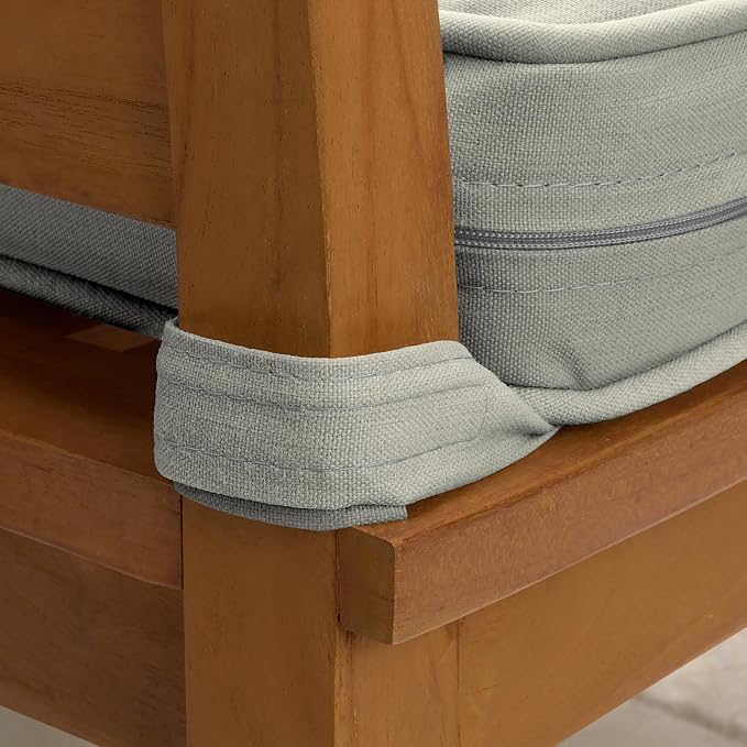Arden 19 x 19 Luxury Foam Outdoor Double Welted Dining Seat Cushion, Made with PROFOAM, Performance Fabric, Rain-Proof, Fade Resistant, Cream Woven Solid
