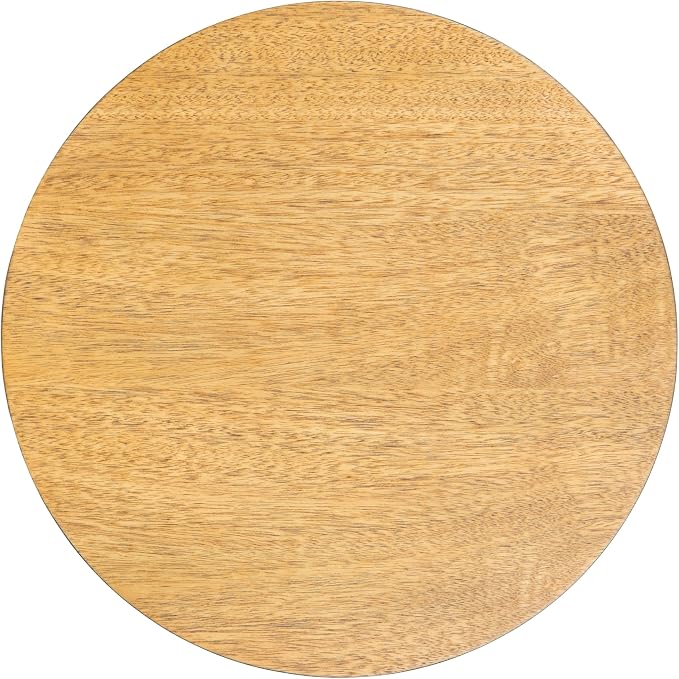 Kate and Laurel Foxford Tiered Round Side Table, 16 x 16 x 23, Natural Brown, Transitional Two-Tier Circle Nightstand Table with Storage and Resilient Wood Construction for Bedroom Decor