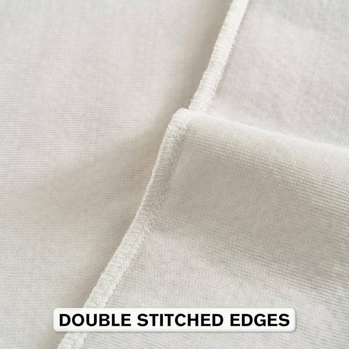 FUTEI Cream Chenille Throw Pillow Covers 22x22 Inch Set of 2,Soft Striped & Diamond Textured Cushion Cases,Modern Home Decor for Couch Living Room