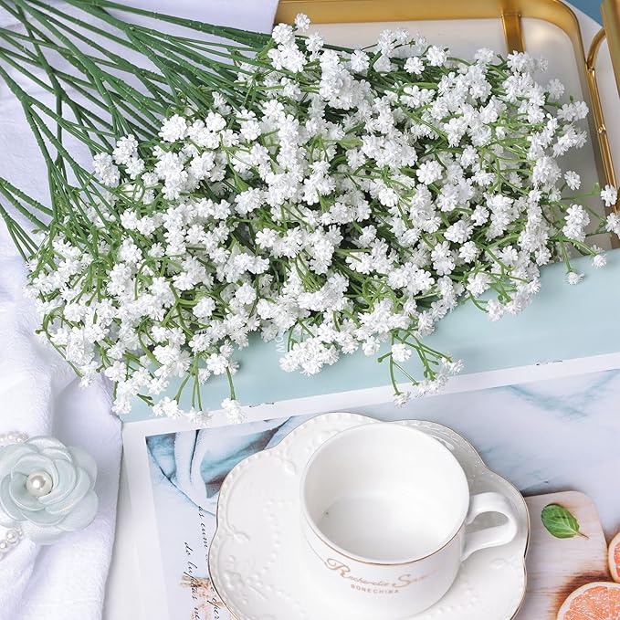 LYLYFAN Babys Breath Artificial Flowers,30 Pcs Gypsophila Faux Flowers for Wedding Party Home Garden Decoration