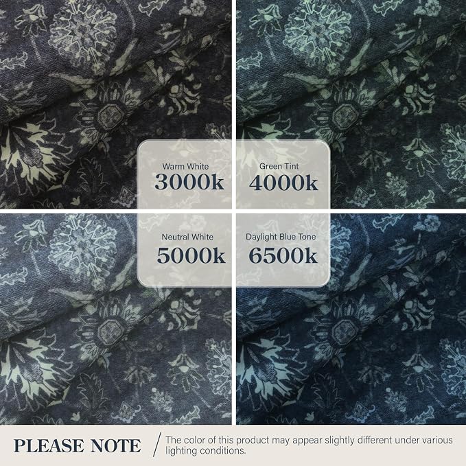 Lahome Navy Blue Rug 5x7, Boho Dark Washable Rugs for Living Bedroom Room | Vintage Carpet for Office, Rubber Backed Non Slip Carpets for Dorm Dining Room Apartment