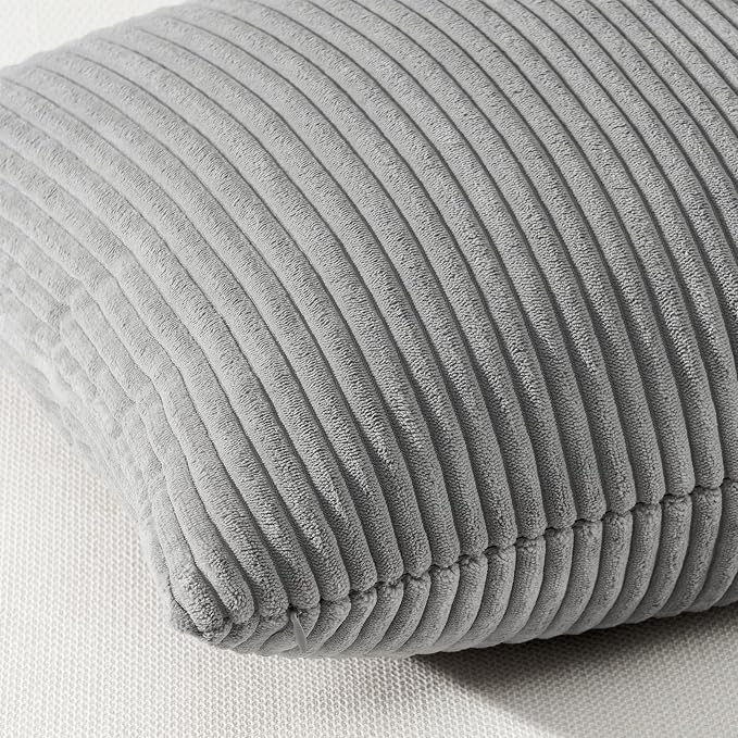 Topfinel Decorative Throw Pillow Covers Cushion Cases, Set of 4 Soft Velvet Modern Double-Sided Designs, Mix and Match for Home Decor, Pillow Inserts Not Included (22x22 inch, Grey)