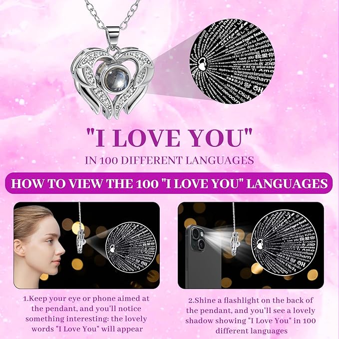 FIACO Gifts for Mom Preserved Real Roses with I Love You Necklace Fresh Forever Flowers Mothers Day Flower Gifts for Women Grandma Anniversary Birthday Gift for Girlfriend Wife Daughter