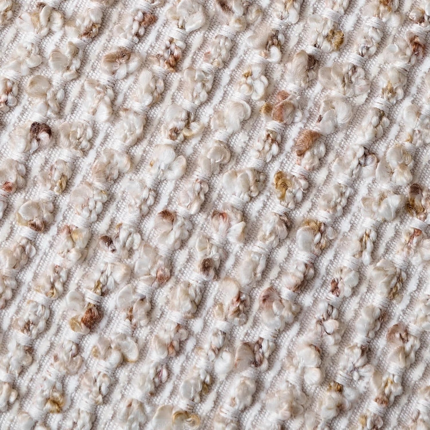 Striped Euro Sham Pillow Covers 26x26 Set of 2 Beige Textured Boucle Chic Morden Boho Accent Farmhouse Square Decorative Couch Throw Pillow Covers for Home Decor Bed Sofa Living Room