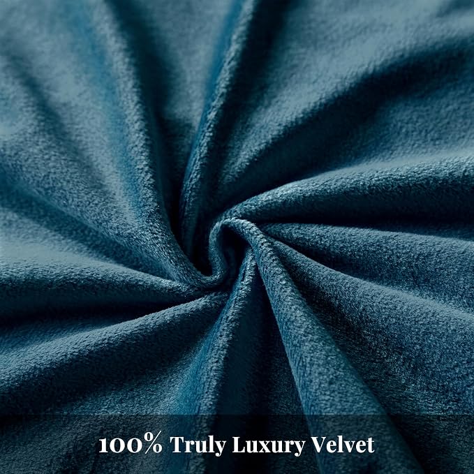WARMDERN Blue Flannel Velvet Duvet Cover King Size Duvet Cover Bedding Sets, 3pcs Ultra Soft Luxury Textured Modern Crystal Velvet Duvet Covers with Zipper Closure(Blue, King)
