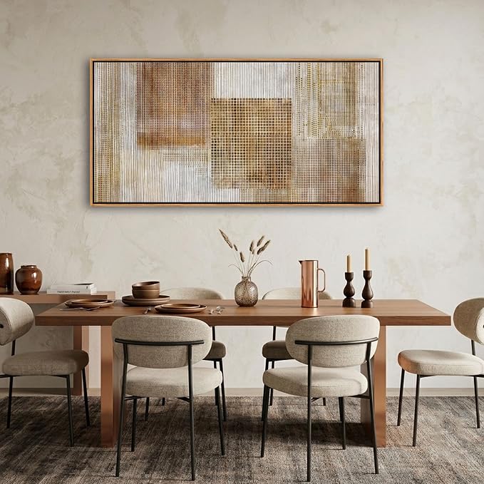 Large Beige Abstract Canvas Wall Art for Living Room - Modern Neutral Minimalist Framed Artwork, Warm Creamy Textured Wall Paintings for Bedroom Decor, Sophisticated Gallery Pictures 20×40In