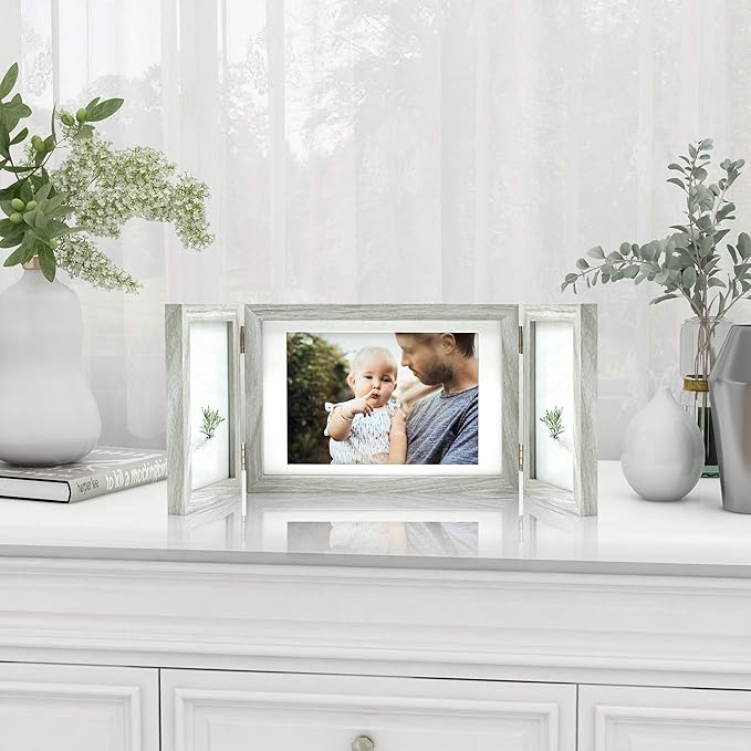 Afuly Bilderrahmen Collage Holz Grau 3 Bilder für 13x18 und 10x15 Fotos Mehrfach Fotorahmen Rustikal Deko Family Hochzeit Geschenk für Oma Mum Mutter Freund