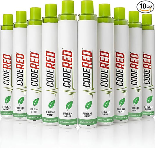 Code Red V-Aid Mullein Mint Diffuser - Plant-Based Herbal Diffuser Stick with Cool Mint, Mullein, Thyme - Relaxation Stick for Daily Balance - 600 Uses - 10 Pack