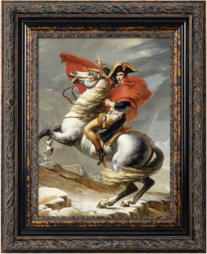 Classical DIY Wood Plein Air Frame for 18x24 Handmade Paintings, 3.2” Wide Antique Black Gold Embossed Art Frame for Artists Exhibition Gallery Show Memorial Portrait, No Glass Cover & Back