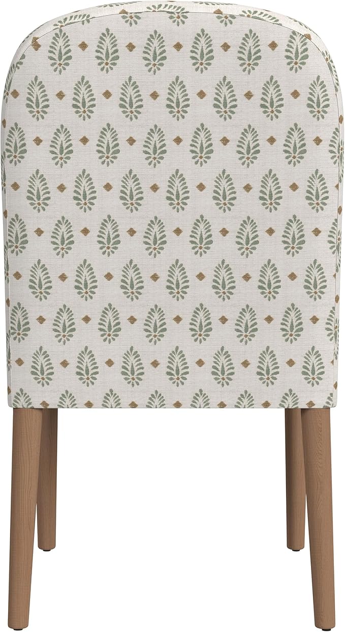 HomePop Rounded Back Upholstered Dining Chair - Sage Paisley Medallion (Single Pack)
