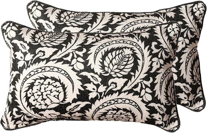 bilin gaier Designer Linen Throw Pillow Covers,20"x12" Set of 2-Callalily D | Elegant Cottage Pillow Cover,Concealed Zipper Design,Sofas,Bedroom,Living Room,Lounge Chairs,All Season Home Decor