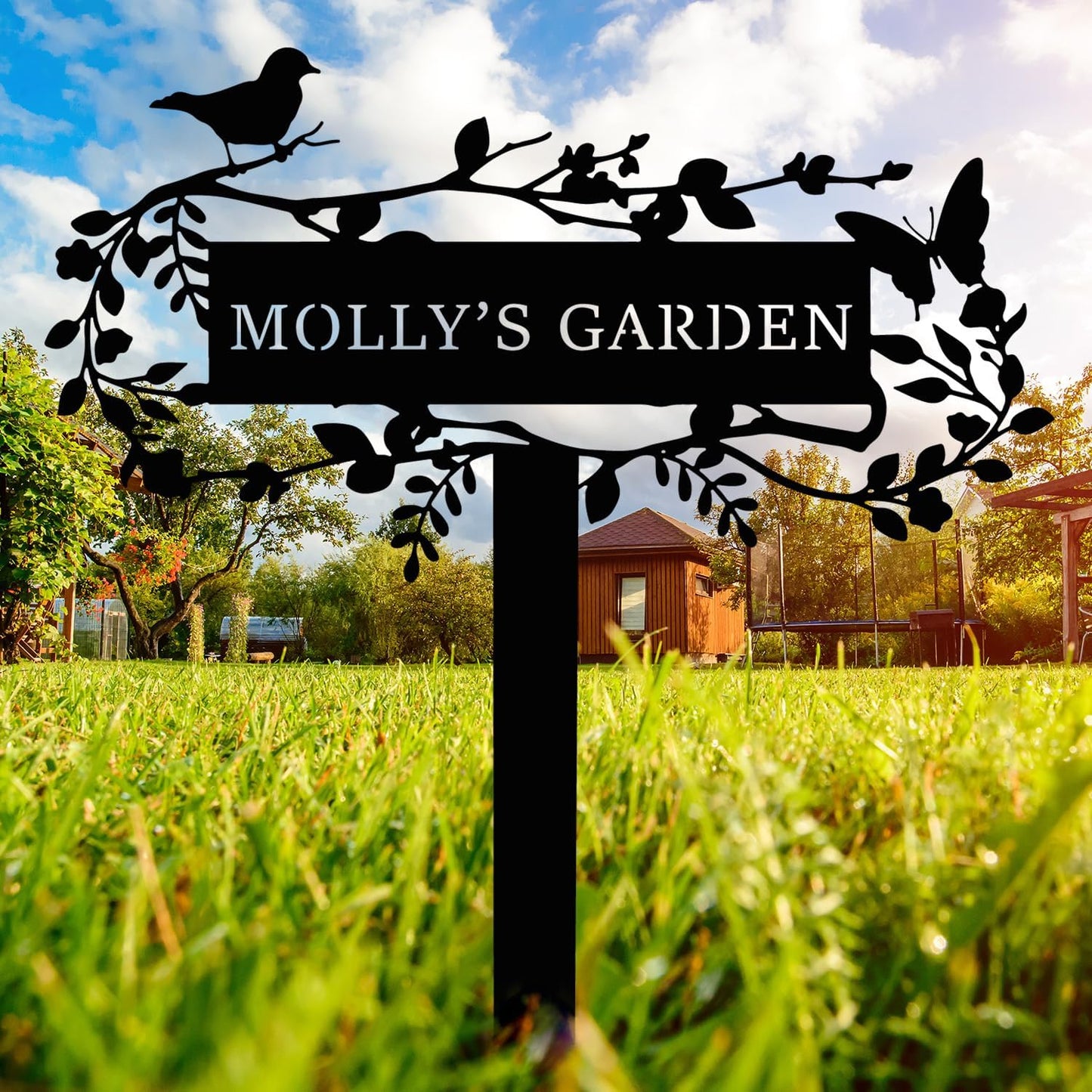 Customized Bird Names Garden Metal Stake Sign, Patio & Lawn Decor