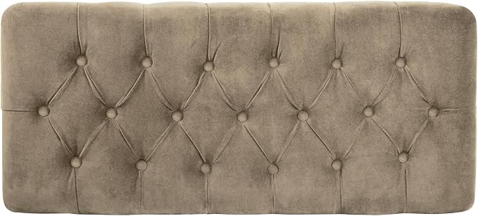 HomePop Ainsley 40" Storage Ottoman Bench - Fawn Velvet