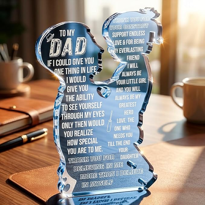 To My Dad – Best Dad Ever Gifts, Valentines Fathers Day Daddy Gifts from Daughter or Son, Golf Dog Bonus Father in Law Birthday Gift