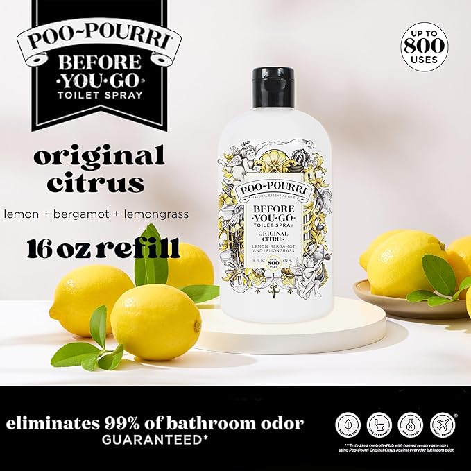 Poo-Pourri Before-You-Go Toilet Spray Refill Bottle, Original