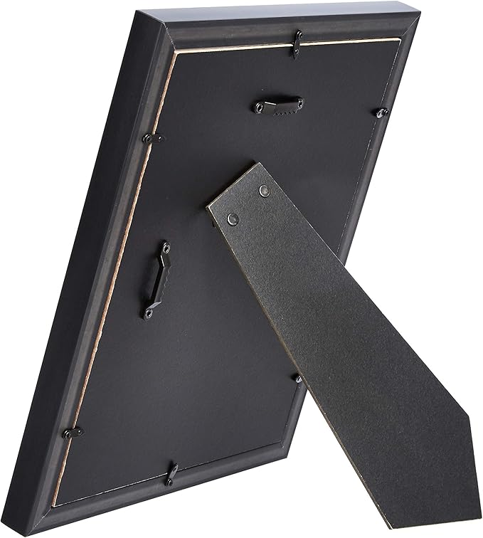 Amazon Basics Rectangular Photo Picture Frame, 8 x 10 in, 11.22 x 9.21 inches, Black (Pack of 8)