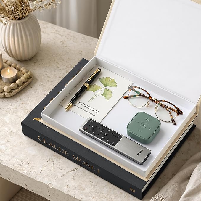 Aesthetic Decorative Books - Coffee Table Books Decor - Faux Decor Book Storage Box for Decoration - Set of 2 Linen Fake Book for Home Table Decors - Photo Storage Keepsake Box
