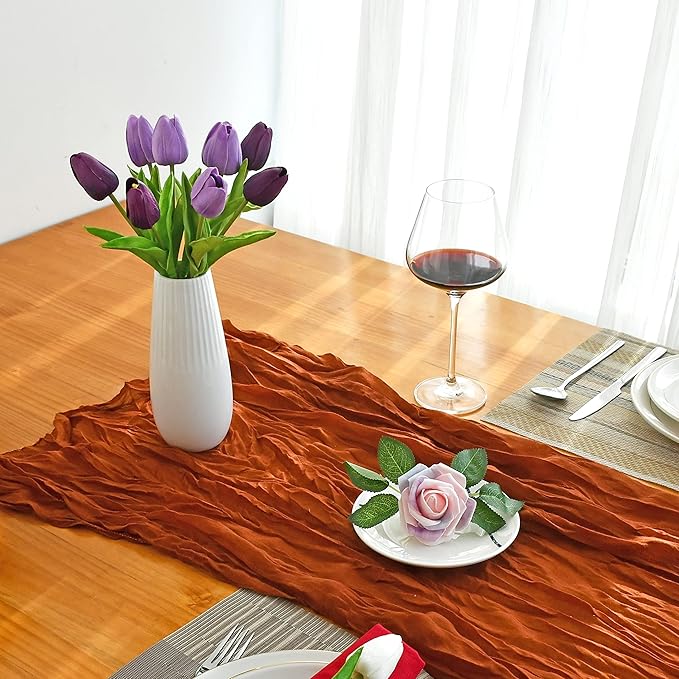 Mandy's Shades of Purple Artificial Tulips Flowers Centerpiece, 13.5" Lifelike PU Fake Floral Stems 20pcs for Kitchen Island & Dining Table, Spring Decor for Easter
