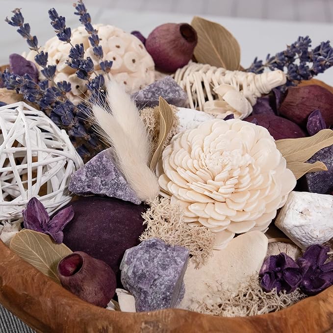 ANDALUCA Maison Box Fragrance Potpourri Decorative Vase & Bowl Filler Home Décor (Lavender Quartz)