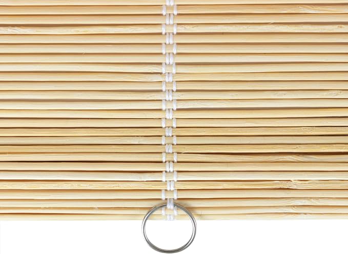 Red Lantern Matchstick Cordless Window Shade - Natural, 48" Wide