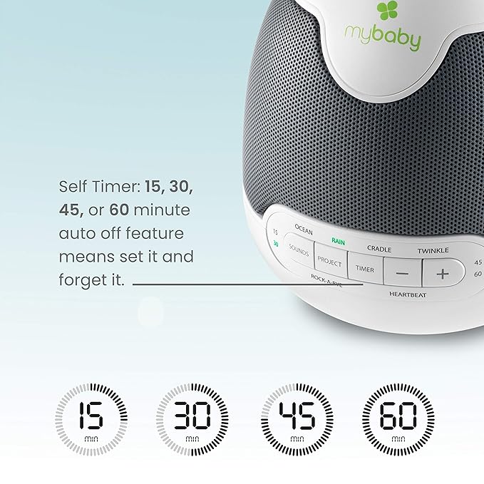 MyBaby,SoundSpa Lullaby - Sounds & Projection,Plays 6 Sounds & Lullabies,Image Projector Featuring Diverse Scenes,Auto-Off Timer Perfect for Naptime,Powered by an AC Adapter,(Pack of 3)