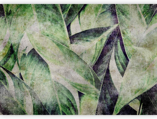 artgeist Wall Mural Tropical Leaves 135x101 in - XXL Peel and Stick Self-Adhesive Wallpaper Removable Large Sticker Foil Wall Decor Print Picture Image Design Jungle Nature Botanical b-C-0844-a-a