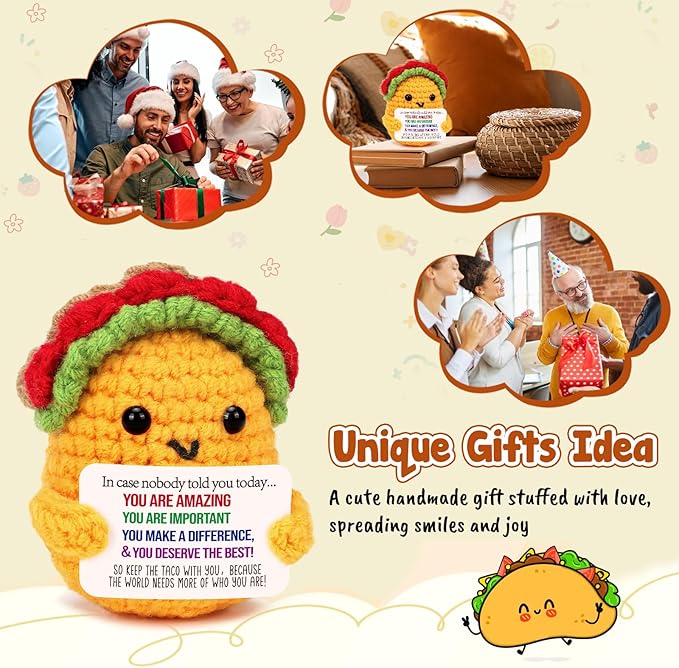 Valentines for Boss Coworker Employee Appreciation Gifts Staff Leader Lady Difference Maker Retirement Going Away Farewell Gift Thank You Birthday Bosses Day Gifts for Coworker Women Men Handmade Taco