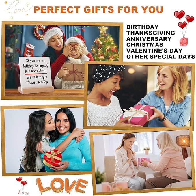 Funny Office Decor Sings White Elephant Gag Gifts for Coworker Valentines Day Teammate Employee, Office Fun Gifts for Coworker Birthday, Humorous Funny Office Saying Decorations-Talking To Myself