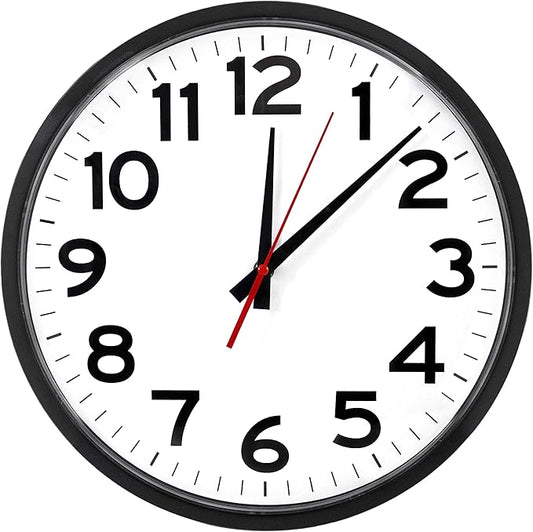 The Ultimate Wall Clock |14 Inch | Modern | Atomic | Analog | Home | Office | School | Gym | Indoor | Outdoor | Sets Automatically | Unbranded | Classic | Black | Battery Operated | Modern Décor