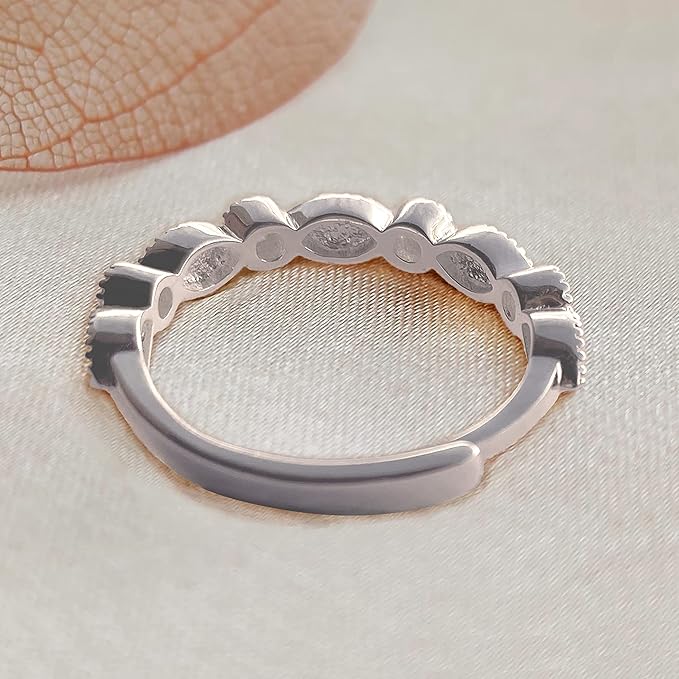 Milky Treasures Band Ring (Only Ring) | DIY Breastmilk Jewelry Making Kit | 925 Sterling Silver | Adjustable Size 6 to 10 | Breastfeeding Keepsake Kit | Gifts for Mom