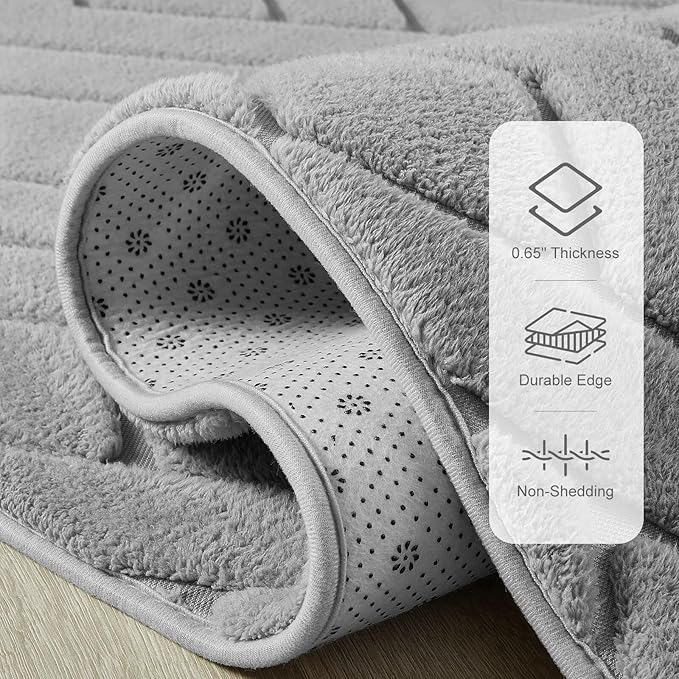 Macgace Ultra Soft Grey Area Rug for Bedroom, 3x5 Modern Geometric Shag Rugs with Nonslip Backing for Living Room, Washable Fuzzy Carpet for Cozy Kids Room Nursery