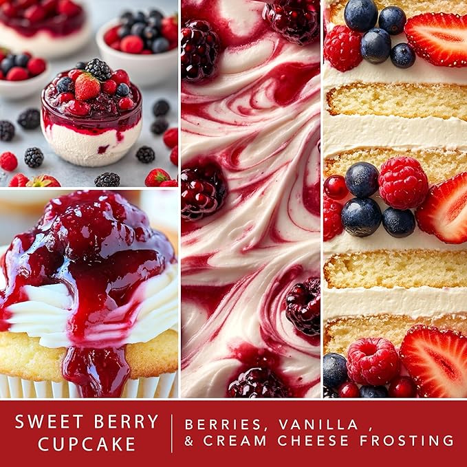 Scentsationals Wax Melts, Wax Cubes Strong Scent - Bakery Collection Sweet Berry Cupcake - Long Lasting Scented Wax Melts for Warmer, 10oz (24-Cubes)