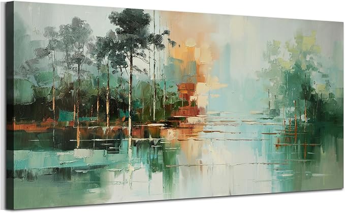 Acocifi Green Canvas Wall Art for Living Room 40"x20" Impression Landscape | HD Print, Waterproof, Non-fading, Artwork for Office Bedroom Home Decor, Easy to Hang