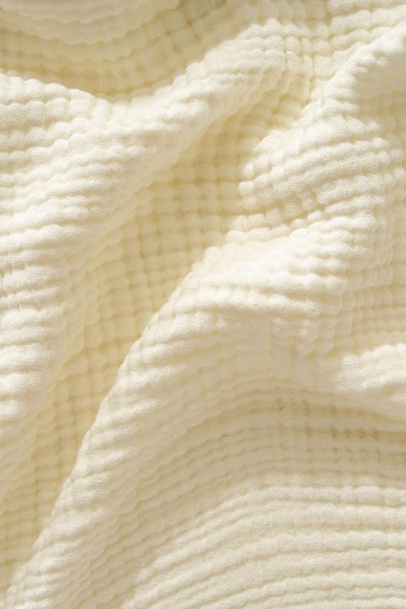 Muslin Blanket - Pure 100% Turkish Cotton Airy Soft Light Versatile Gauze Throw Blanket for Bed, Couch, Sofa (Natural, King Size (95" x 110" inch))