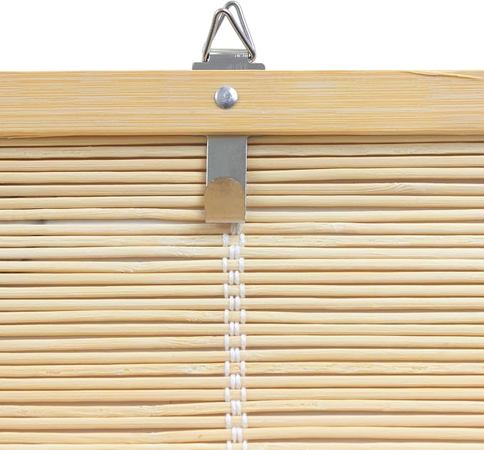Red Lantern Matchstick Cordless Window Shade - Natural, 24" Wide