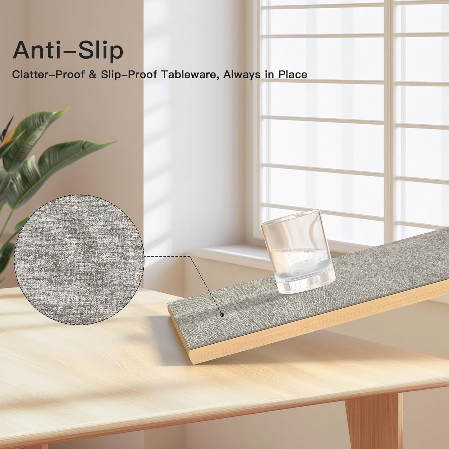 DOLOPL Placemats Set of 8, Reversible Wipeable & Heat Resistant Place Mats, Modern Faux Leather Table Mats for Kitchen, Neutral Waterproof Tablemats for Dining Table Decor, Wedding, Party(Grey)