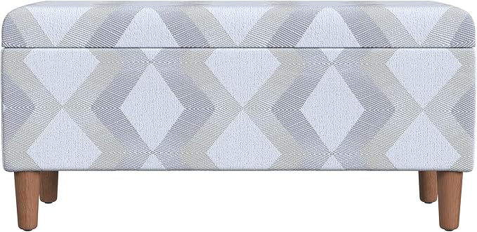 HomePop Malmo 36" Storage Bench - Natural Woven Geo