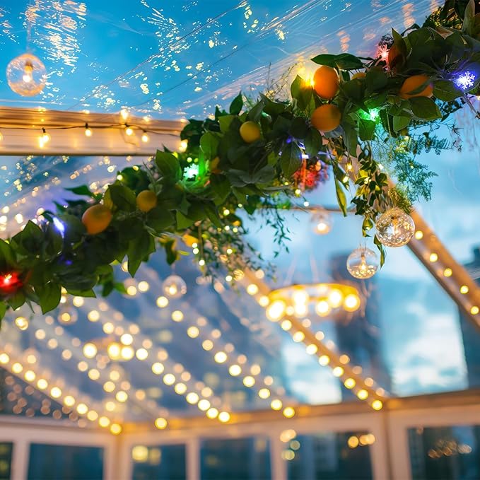 3 Strands Odorless Artificial Vines, 6FT Silk Ivy Garland, Fake Greenery Hanging Plants, Decoration for Party, Wedding, Room. (with LED)