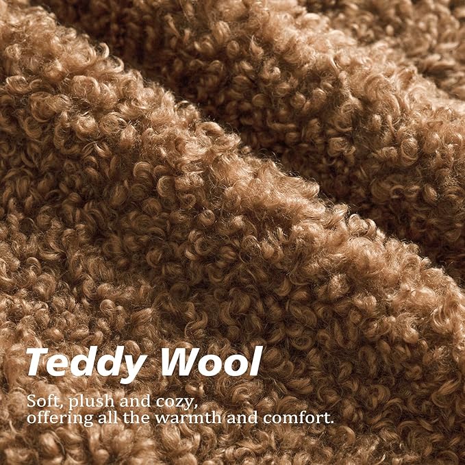 Foindtower 2 Pieces 18x18 Inch Dark Bronze, Faux Fur Throw Pillow Cover Accent Sherpa Furry Pillow Covers Fuzzy Soft Pillowcases Cozy Sheepskin Decorative Fleece Cushion Case for Bed Couch Living Room
