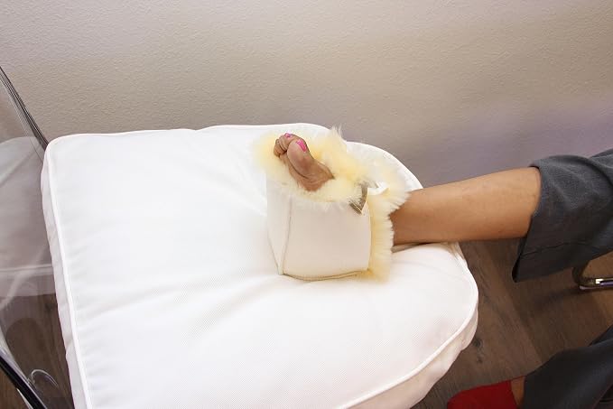 Sheepskin Ranch Sofsheep Medical Sheepskin Heel Protector, Pressure Relief for Bed Sores, Ulcers, Sensitive Skin, Hospital Grade, Chrome Free, Washable, Hypoallergenic, Adjustable, Real Wool, Pair